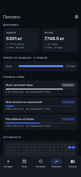 Экран прогресса
